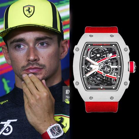 richard mille cinturino bianco|Charles Leclerc ha celebrato la vittoria in Ferrari con un orologio .